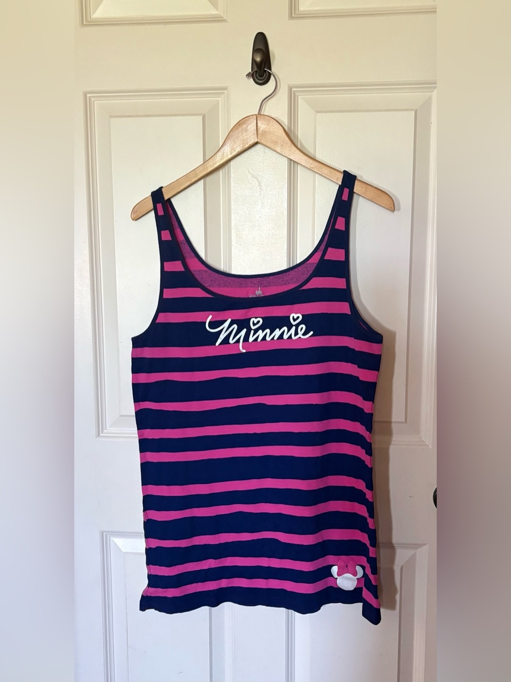Women’s Striped Minnie Mouse Tank Top